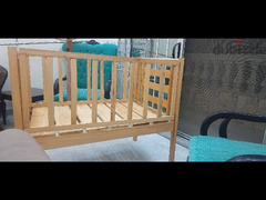 سرير اطفال خشب بجانب متحرك - 6