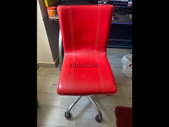 Red leather high quality chair - 1