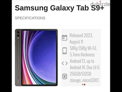 Samsung Galaxy tab S9 + with pen - 1