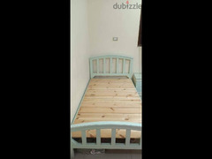 سرير أطفال ١١٠ فى مترين خشب زان و مله سويد لم يستخدم - 3