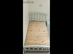 سرير أطفال ١١٠ فى مترين خشب زان و مله سويد لم يستخدم - 4