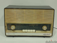 راديو فيليبس لمبات قديم شغال وبحالة ممتازة - 2