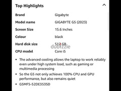 Laptop Gigabyte G5 i5-13th 4050 6GB - 6