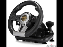 Car Steering Wheel with Brake Pedal for PXN V3 Pro, V3II, USB, Gaming