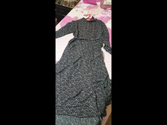فستان قماشته شيفون كورشيه استعمال خفيف يلبس لحد 90كيلو - 1