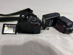 nikon d5100+18-55 lens + flash + tripod for sale - 2