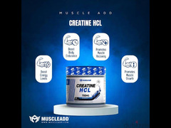 Muscle Add Hydro Beef Protein
& Creatine Hcl blueberry flavor 
120 ser