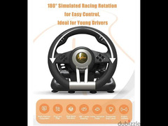 Car Steering Wheel with Brake Pedal for PXN V3 Pro, V3II, USB, Gaming - 5